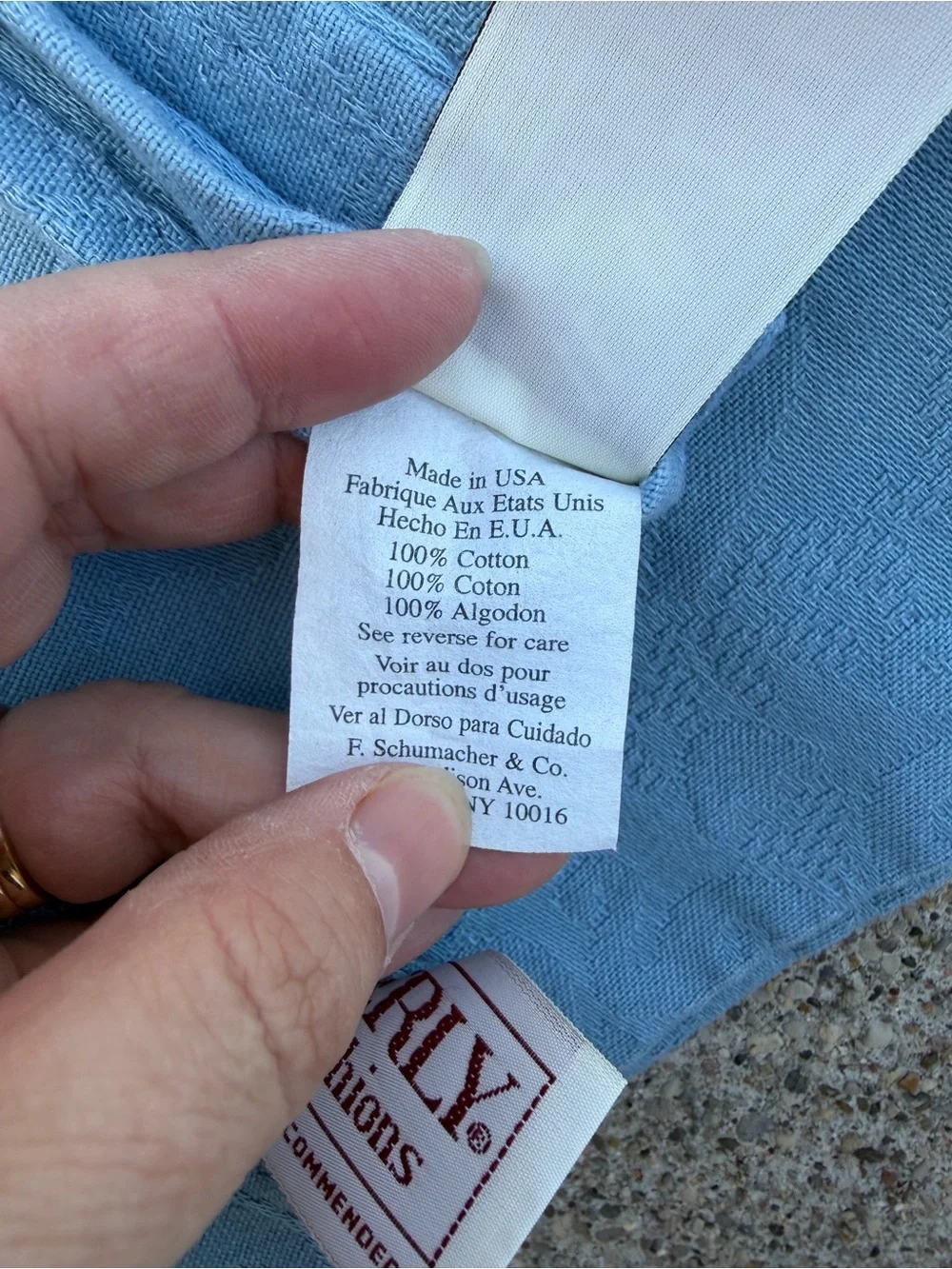 Vintage Waverly Home Fashions Solid Light blue valance curtains